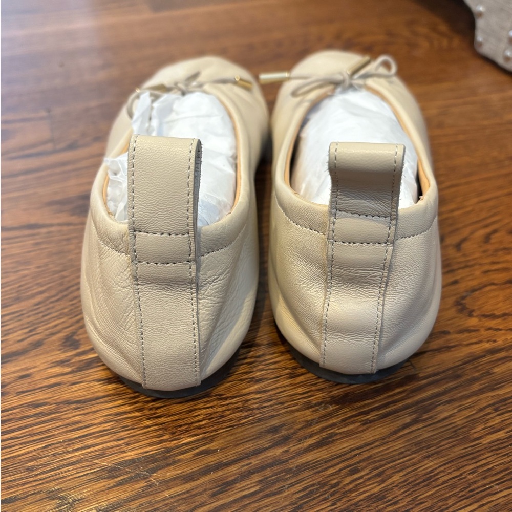 Alohas Rosalind Cream Leather Ballet Flats - Picture 6 of 8